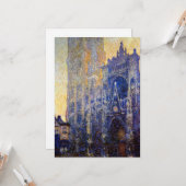 Monet - Rouen Cathedral, Morning Effect Kaart (Voorkant / Achterkant in situ)