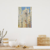 Monet - Rouen Cathedral - West Facade Sunlight Poster (Keuken)