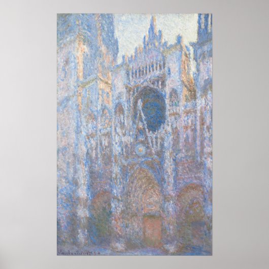 Monet - Rouen - kathedraal Het portaal Morning Fog Poster (Voorkant)