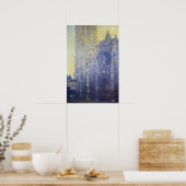 Monet - Rouen - kathedraal het portaalochtendeffec Poster (Keuken)