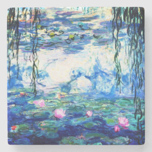 Monet Roze Onderzetter met waterlijmsteen