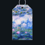 Monet Roze watergelilies Cadeaulabel<br><div class="desc">Een Monet roze waterlib cadeau label met prachtige roze waterlib's die zweven in een kalm blauw vijver met lily pads. Een geweldige cadeau van Monet voor fans van het impressionisme en de Franse kunst. Serene natuur impressionisme met mooie bloemen en schilderachtig vijver landschap.</div>