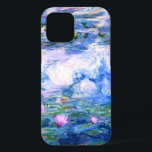 Monet Roze watergelilies Case-Mate iPhone Case<br><div class="desc">Een Monet roze waterlelies iPhone 12 hoesje met prachtige roze waterlelies drijvend in een kalme blauwe vijver met leliepads. Een geweldig Monet cadeau voor liefhebbers van impressionisme en Franse kunst. Sereen natuur impressionisme met mooie bloemetjes en een schilderachtig vijverlandschap.</div>