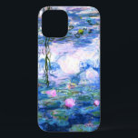 Monet Roze watergelilies  Case-Mate iPhone Case<br><div class="desc">Een Monet roze water is een iPhone 12 hoesje met prachtige roze waterlelies die zweven in een kalm blauw vijver met lendenpootjes. Een geweldige cadeau van Monet voor fans van het indrukwekkende en Franse kunst. Serene natuur impressionisme met mooie bloemen en schilderachtig vijver landschap iPhone 12 hoesje.</div>