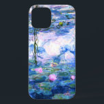 Monet Roze watergelilies  Case-Mate iPhone Case<br><div class="desc">Een Monet roze water is een iPhone 12 hoesje met prachtige roze waterlelies die zweven in een kalm blauw vijver met lendenpootjes. Een geweldige cadeau van Monet voor fans van het indrukwekkende en Franse kunst. Serene natuur impressionisme met mooie bloemen en schilderachtig vijver landschap iPhone 12 hoesje.</div>