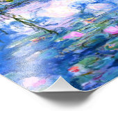Monet Roze watergelilies Foto Afdruk (Hoek)