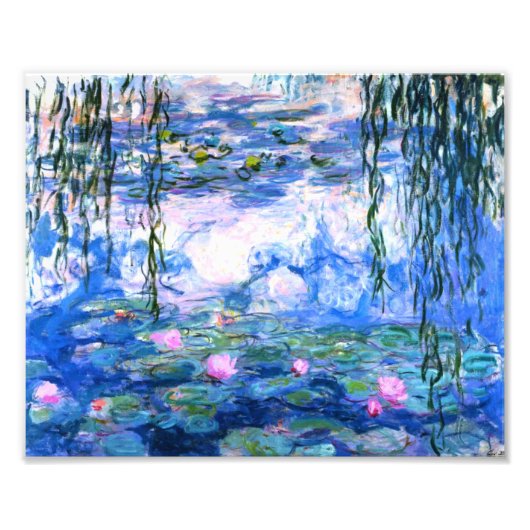 Monet Roze watergelilies Foto Afdruk (Voorkant)