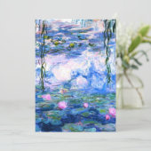 Monet Roze watergelilies Kaart (Staand voorkant)