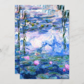 Monet Roze watergelilies Kaart (Voorkant / Achterkant)
