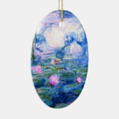 Monet Roze watergelilies  Keramisch Ornament (Rechts)