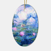 Monet Roze watergelilies  Keramisch Ornament (Links)