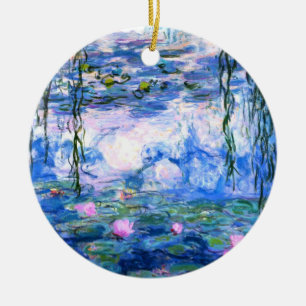 Monet Roze watergelilies Keramisch Ornament