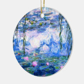 Monet Roze watergelilies Keramisch Ornament (Links)