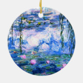 Monet Roze watergelilies Keramisch Ornament (Achterkant)
