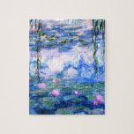 Monet Roze watergelilies Legpuzzel<br><div class="desc">Een Monet roze waterlelies puzzel met prachtige roze waterlelies die zweven in een kalm blauw vijf met lendenpoozen. Een geweldige cadeau van Monet voor fans van het impressionisme en de Franse kunst. Serene natuur impressionisme met mooie bloemen en schilderachtig vijver landschap.</div>
