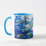 Monet Roze watergelilies Mok<br><div class="desc">Een mok van een roze monetwaterlib met prachtige roze waterlib die zweven in een kalm blauw vijver met lendenpootjes. Een geweldige cadeau van Monet voor fans van het impressionisme en de Franse kunst. Serene natuur impressionisme met mooie bloemen en schilderachtig vijver landschap.</div>