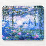 Monet Roze watergelilies Muismat<br><div class="desc">Een Monet roze waterlieg muispad met prachtige roze waterlib die zweven in een kalm blauw vijver met lippenpoten. Een geweldige cadeau van Monet voor fans van het impressionisme en de Franse kunst. Serene natuur impressionisme met mooie bloemen en schilderachtig vijver landschap.</div>