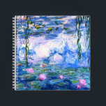 Monet Roze watergelilies Notitieboek<br><div class="desc">Een notitieboek van een roze monetwaterlib met prachtige roze waterlib die zweven in een kalm blauw vijver met lendenpootjes. Een geweldige cadeau van Monet voor fans van het impressionisme en de Franse kunst. Serene natuur impressionisme met mooie bloemen en schilderachtig vijver landschap.</div>