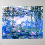 Monet Roze watergelilies Poster<br><div class="desc">Een poster van een roze monetwaterlib met prachtige roze waterlib die zweven in een kalm blauw vijver met lendenpootjes. Een geweldige cadeau van Monet voor fans van het impressionisme en de Franse kunst. Serene natuur impressionisme met mooie bloemen en schilderachtig vijver landschap.</div>
