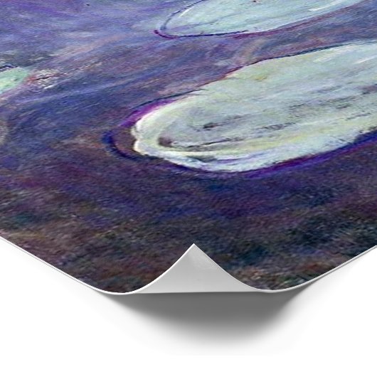 Monet - Roze watergelilies Poster (Hoek)