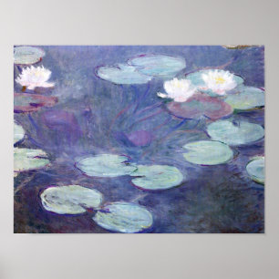Monet - Roze watergelilies Poster