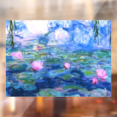 Monet Roze watergelilies  Raamsticker (Vel 2)