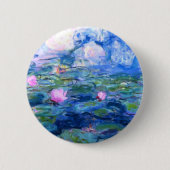 Monet Roze watergelilies Ronde Button 5,7 Cm (Voorkant)