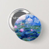 Monet Roze watergelilies Ronde Button 5,7 Cm (Voorkant /achterkant)