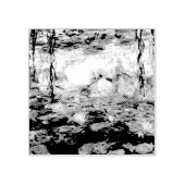 Monet Roze watergelilies Rubberstempel (Afrduk)