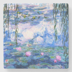 Monet Roze watergelilies Stenen Onderzetter