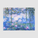 Monet Roze watergelilies Tissuepapier<br><div class="desc">Monet roze waterlelies tissuepapier met prachtige roze waterlelies die drijven in een kalm blauw vijver met lelasjes. Een geweldige cadeau van Monet voor fans van het impressionisme en de Franse kunst. Serene natuur impressionisme met mooie bloemen en schilderachtig vijver landschap.</div>