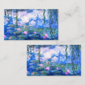Monet Roze watergelilies Visitekaartje (Voorkant / Achterkant)