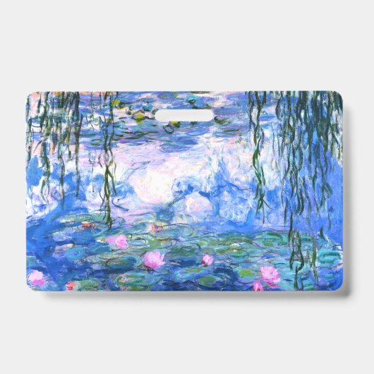 Monet Roze Waterlelies  Badge (Voorzijde)