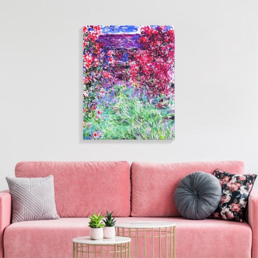 Monet Rozen Canvas Afdruk (Insitu (Woonkamer))