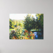 Monet - Rozen in de tuin in Montgeron, Canvas Afdruk (Voorkant)