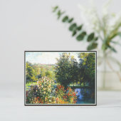 Monet - Rozen in de tuin in Montgeron, kunst Briefkaart (Staand voorkant)