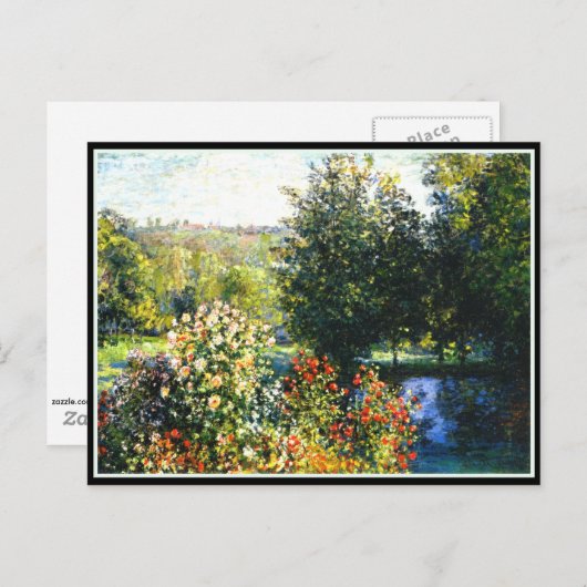 Monet - Rozen in de tuin in Montgeron, mooie kunst Briefkaart (Voorkant / Achterkant)