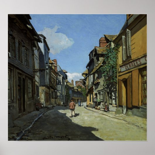 Monet - Rue de La Bavoler Poster (Voorkant)