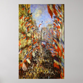 Monet, Rue Montorgeuil, Parijs, 30 juni 1878 Poster