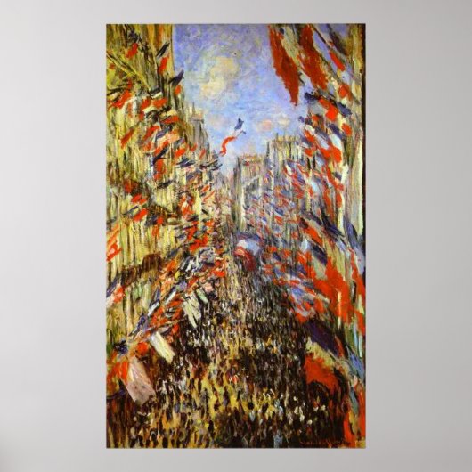 Monet, Rue Montorgeuil, Parijs, 30 juni 1878 Poster (Voorkant)