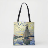 Monet - Sailboat at le Petit Gennevilliers Tote Bag (Voorkant)