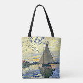 Monet - Sailboat at le Petit Gennevilliers Tote Bag (Achterkant)