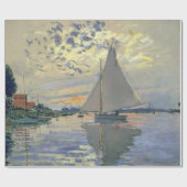 Monet Sailboat French Impressionism Classic Art Cadeaupapier (Vlak)