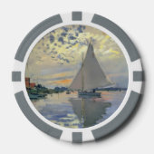 Monet Sailboat French Impressionism Classic Art Poker Chips (Voorkant)