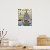 Monet Sailboat French Impressionism Classic Art Poster (Keuken)