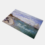 Monet Sailboot Beach Impressionisme Welkom Doormat Deurmat (Schuin)