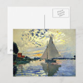Monet - Sailboot in Le Petit-Gennevilliers Briefkaart (Voorkant / Achterkant)