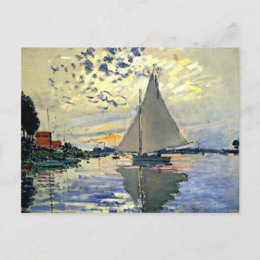 Monet - Sailboot in Le Petit-Gennevilliers Briefkaart (Voorkant)