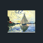 Monet - Sailboot in Le Petit-Gennevilliers Canvas Afdruk<br><div class="desc">Zeilboot in Le Petit-Gennevilliers,  beroemd schilderij van Claude Auguste Monet</div>