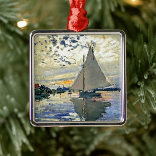 Monet - Sailboot in Le Petit-Gennevilliers Metalen Ornament (Boom)